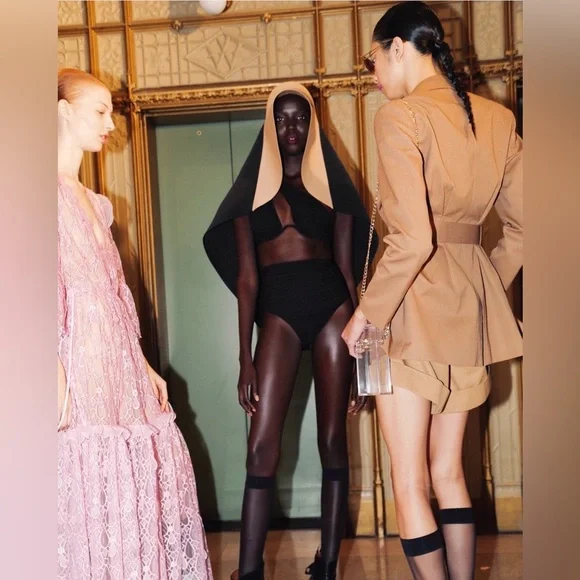 NWT SELF PORTRAIT Lilac Crochet Mesh Lace Tiered Ruffle Fairycore Maxi Dress 6 - Picture 15 of 16